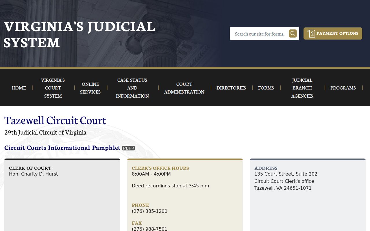 Tazewell County criminal court records Circuit Court schedule